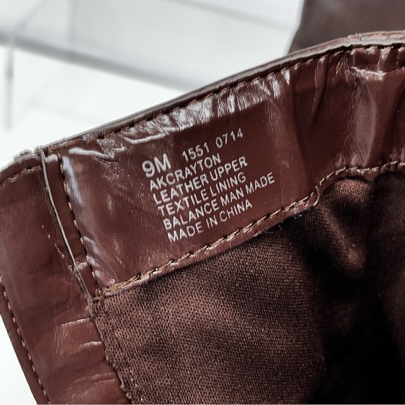 Anne Klein i Flex Clayton Brown Leather Boots Womens Size 9M Side Zip Lug sole - Picture 7 of 9